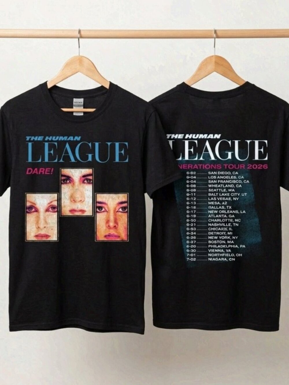 The Human League Generations Tour 2026 Merch Tee Reprint